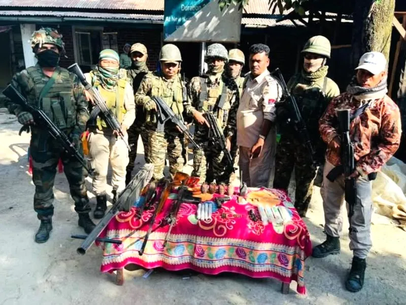 Manipur: Security forces seize huge arms cache in Kangpokpi