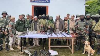 Arms and Ammunition Were Recovered During the Joint Operation in Manipur.