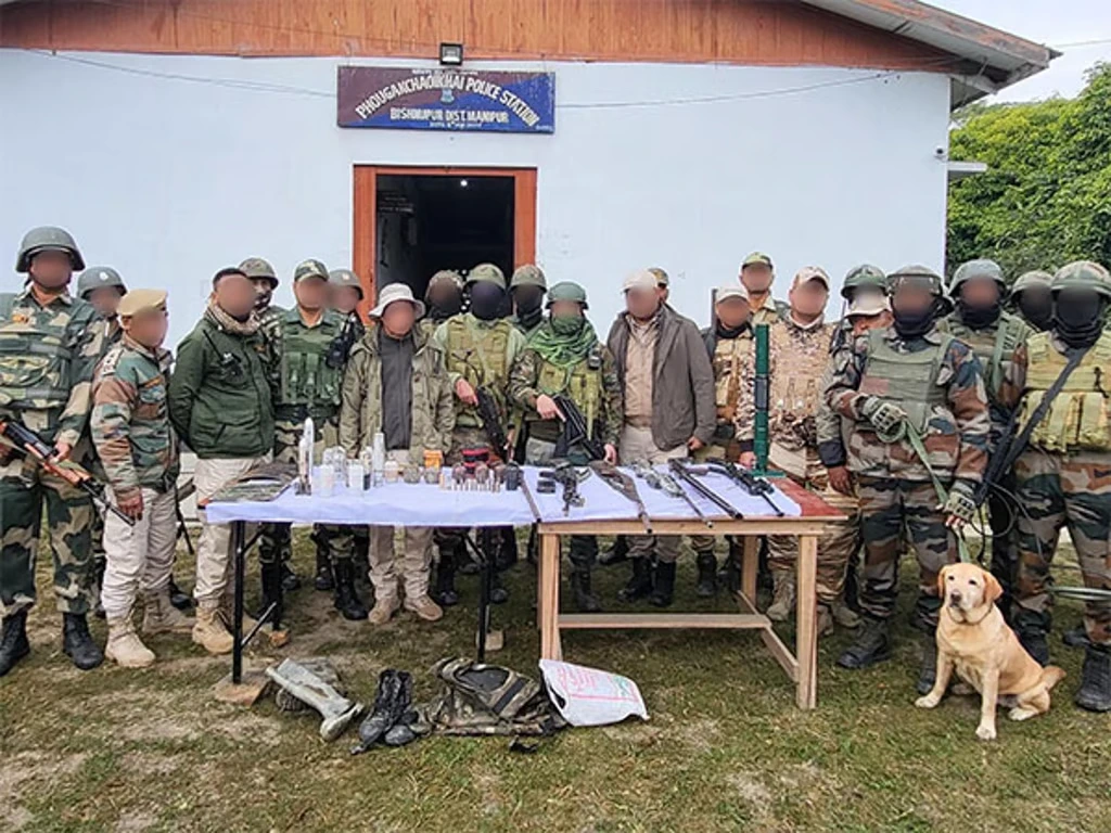 Arms and Ammunition Were Recovered During the Joint Operation in Manipur.