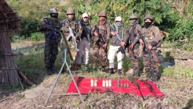 Security Forces Seize Weapons and Ammunition in Kangpokpi District.