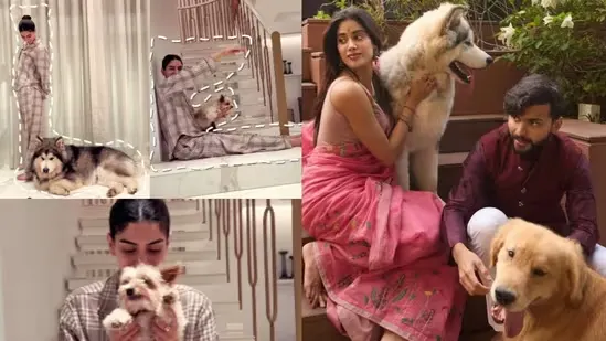 Khushi Kapoor Gives Boney Kapoor Break, Hires Janhvi, Dogs From Shikhar and Veer Pahariya to Support Loveyapa; Watch